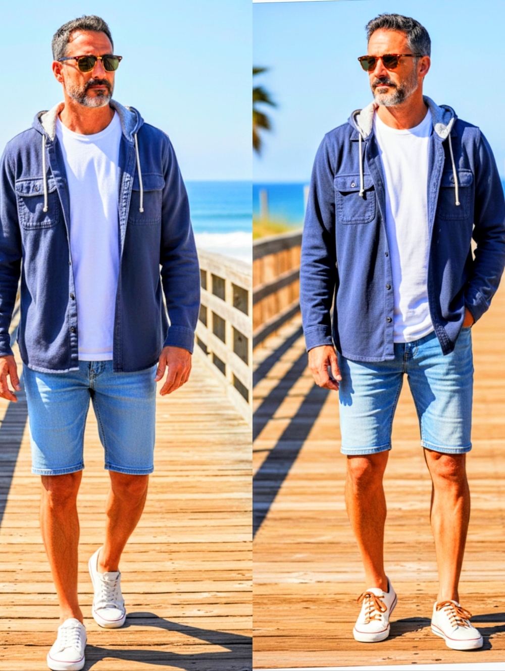 American Eagle Blue Hoodie with White Drawcord